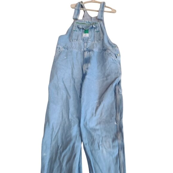 Liberty Men’s Denim Jean Overalls Adjustable Bib Workwear Classic Blue - Picture 3 of 11